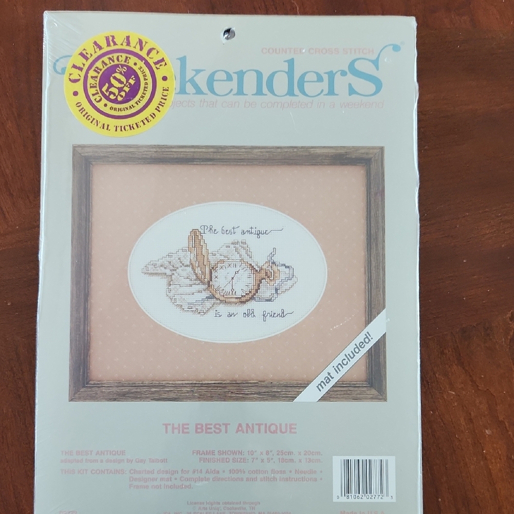 Thompson Cross Stitch Wall Accent in Cream and Brown